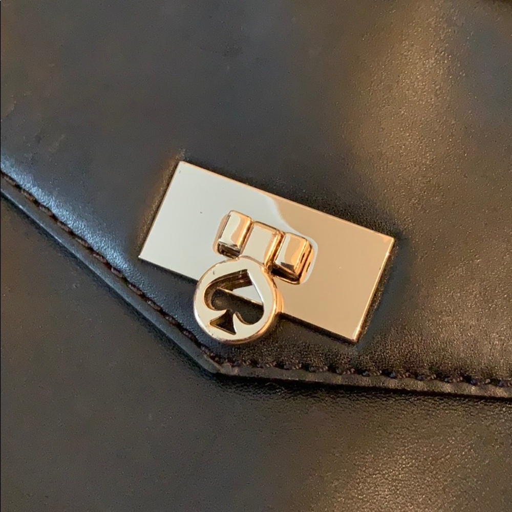 Classic Kate Spade black leather crossbody purse - Picture 2 of 8